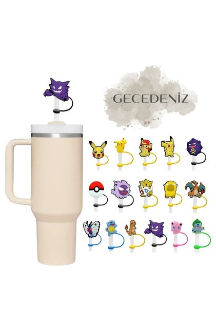 Thermos Compatible Straw Stopper Haunter Pokemon