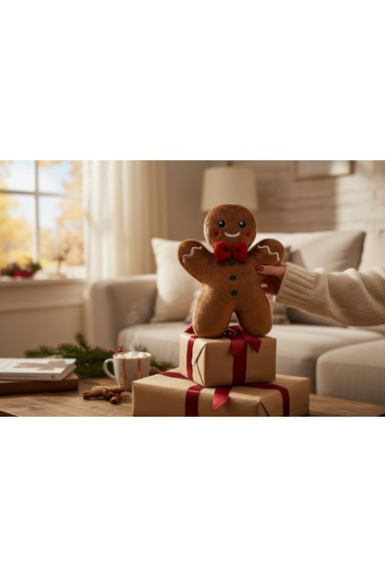 kurabiye adam yılbaşı dekorasyon 30 cm peluş oyuncak