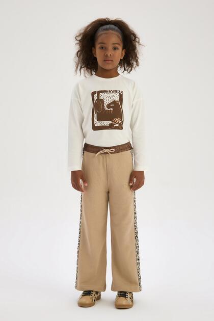 Pantaloni de sport maro pentru fete BG Store