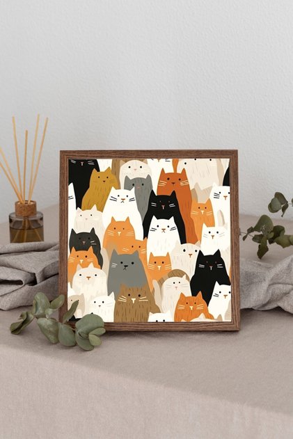 Square Painting with Wooden Frame Tk2301