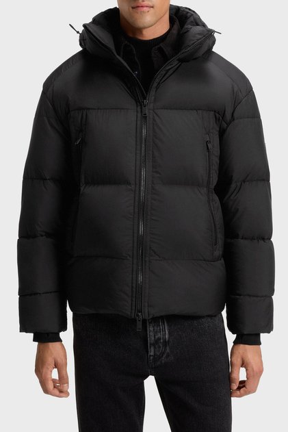 Kapitoneli Oversize Fit Çıkarılabilir Kapüşonlu Şişme Mont Erkek MONT 50543618 001