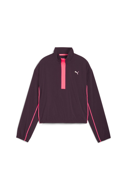 Puma RUN FOR HER WOVEN 1/2 ZIP Mor Kadın Sweatshirt - Fiyatı
