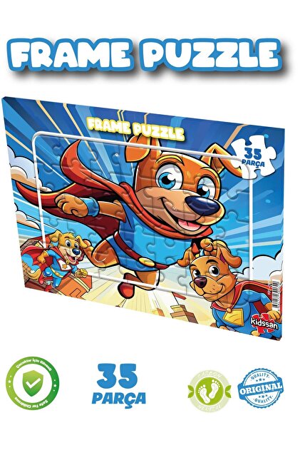 kidssan games FRAME PUZZLE 35 PARÇA (YAP-BOZ) ÇOCUK OYUNCAĞI 4LÜ