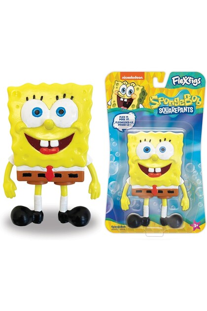 Nickelodeon Spongebob Squarepants FleXfigs Sünger Bob Kare Pantolon Esnek Hareketli Figür - 10 CM