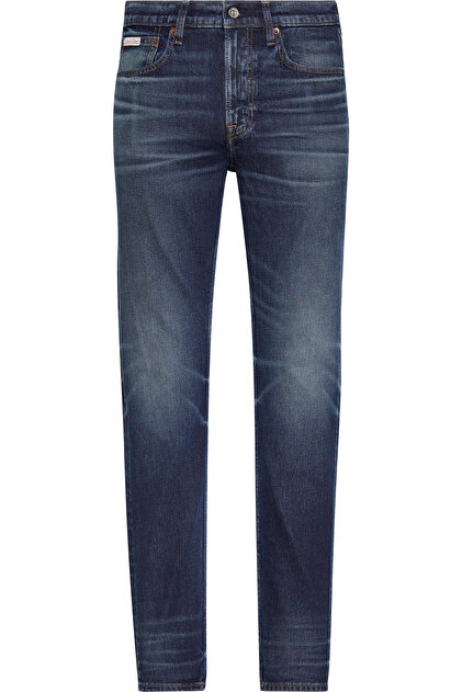 SLIM TAPER DARK CRESCENT THERMO Mavi Erkek Kot Pantolon