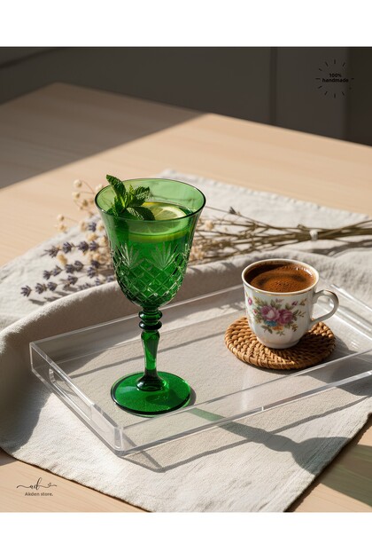 Cut Crystal Colored Goblet, Water Glass