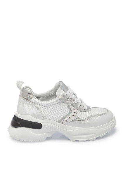 Beyaz Hakiki Deri Kadın Sneaker - K24I1AY67312-A26
