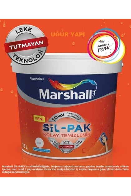 Sil-pak Silikonlu Silinebilir Yarı Mat Iç Cephe Duvar Boyası 2,5 Lt -uguryapı -