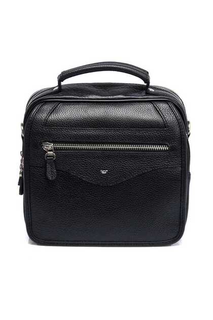 Black Genuine Leather Men's Portfolio Bag - S1Pc00002958-A6F