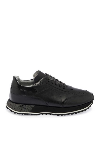 Siyah Hakiki Deri Erkek Sneaker - E24S1AY56979-A43