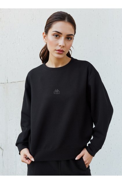 Women Regular Fit Ribbed Sweatshirt