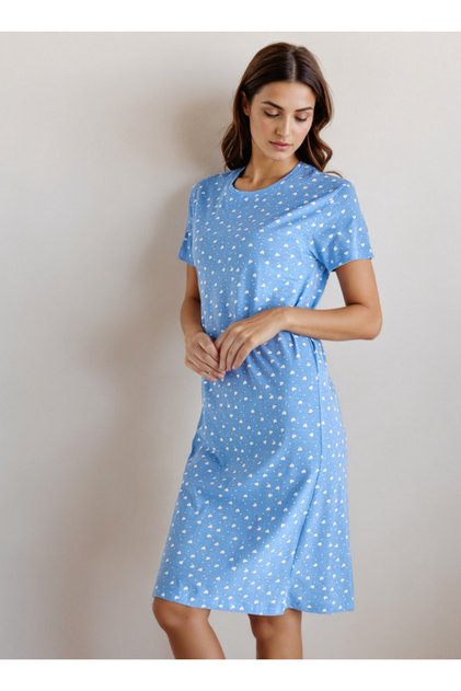 Nighty Knee Length with Round Neck