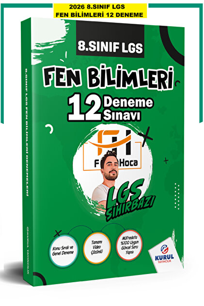 Kurul Yayıncılık 2026 8.sınıf Lgs Fenomen Hoca Fen Bilimleri 12'li