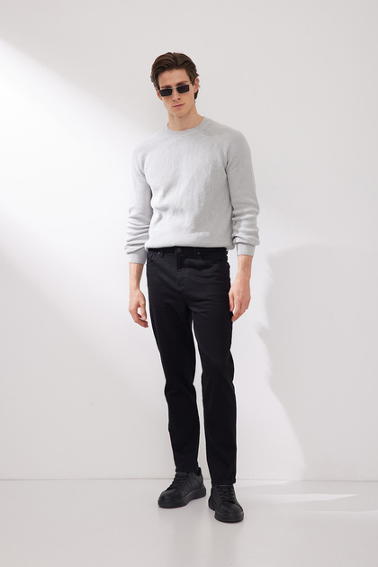 Regular Fit Black Stretch Fabric Jeans