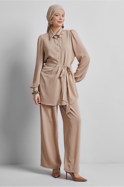 Tie-Up Detail Pants Suit 45370