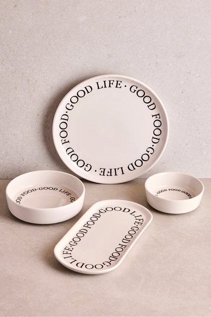 Good 14 Piece Stackable Breakfast Set for 6 People Breakfast Presentation Set Plate with Sauce Bowl