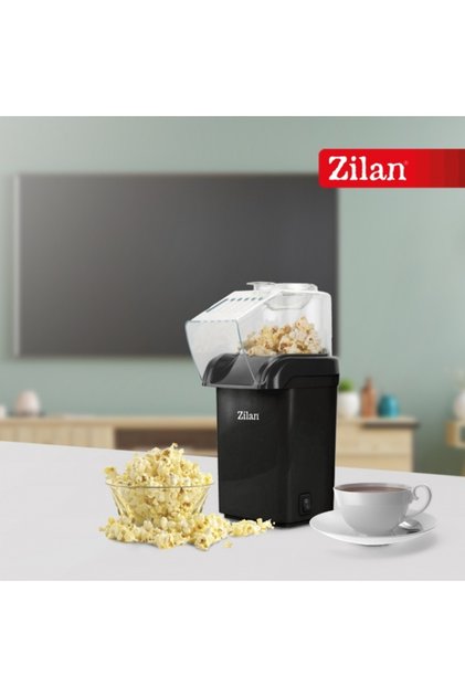 Aparat de popcorn ZLN-8045, Black Power 1200W, sistem cu jet de aer cald,