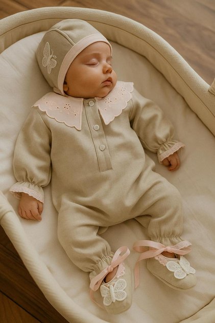 Linen Baby Rompers