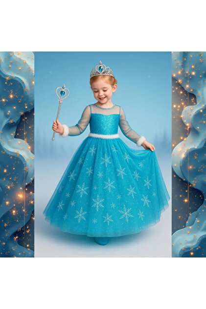 elsa blue dress frozen 1 Farm Rio Romantic Richelieu Maxi Dress main image 1
