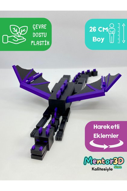 Minecraft Ender Dragon Figürü Ejderha 26 Cm Oyuncak