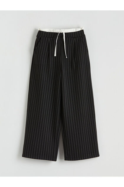 Vizyon New Season Elastic Waist Pleated Girls' Trousers