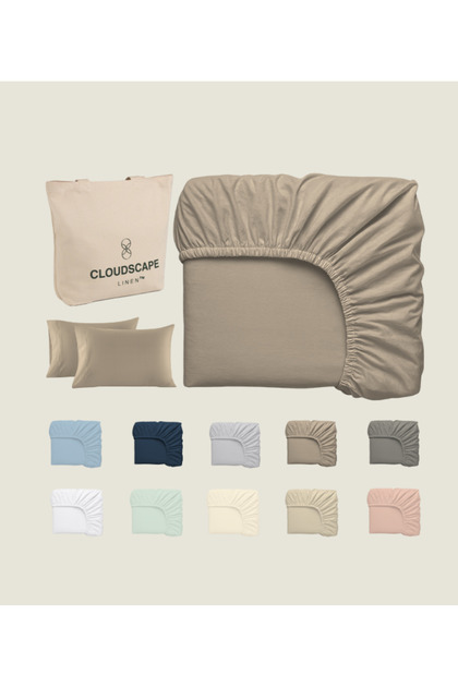 600 Thread Count 100% Egyptian Cotton Bedsheet and Pillowcase Set (180x200 cm)