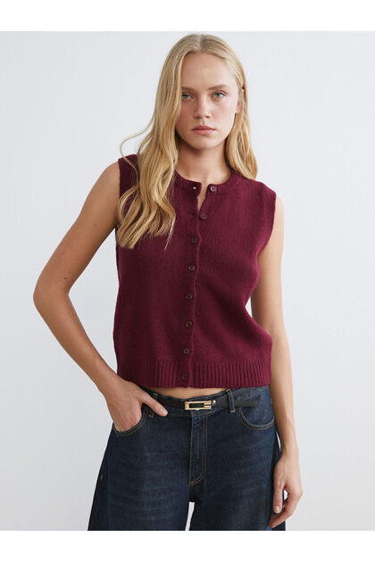 Özmarka New Season Crew Neck Women's Knitwear Vest