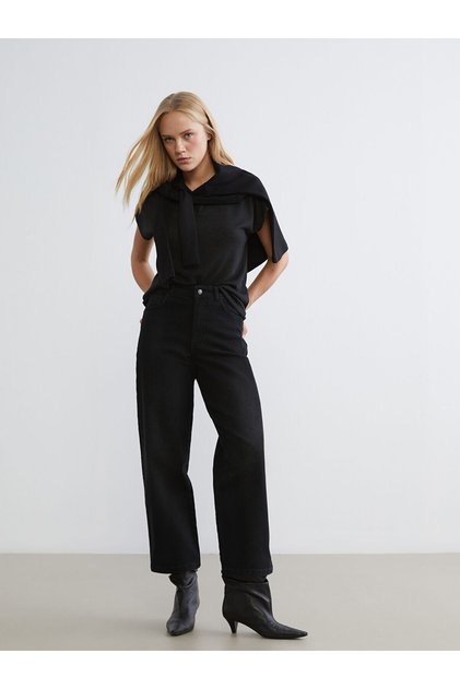 Lcw Jeansblack Boyfriend Fit Women's Jean Pants