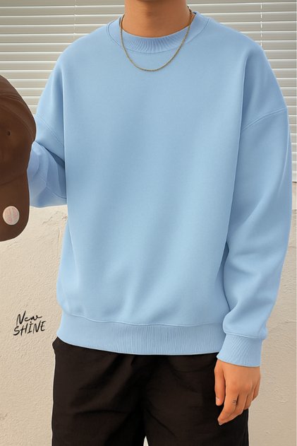 Unprinted Crew Neck Sweatshirt