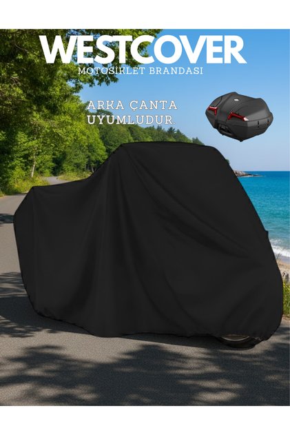 Triumph Tiger 1200 Gt Tarpaulin Rear Bag Compatible (Black Color) 4 Season Motorcycle Tarpaulin Cover