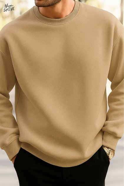 Neimprimat guler rotund Swea tricou