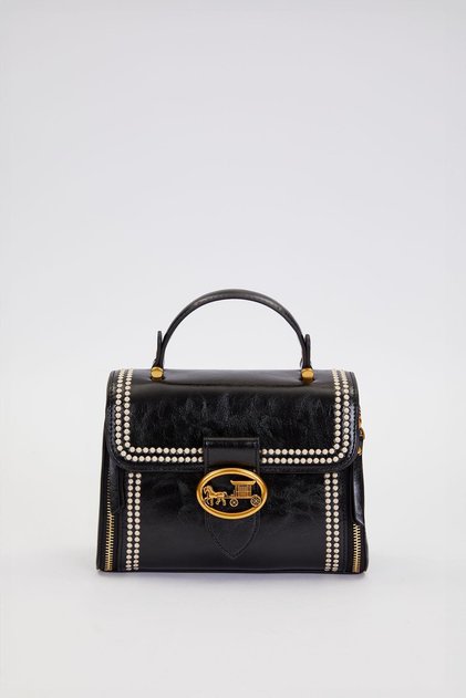 Authentic Phaeton Metal Logo and Embroidery Detailed Medium Size Women's Hand and Shoulder Bag Lv930574 Black