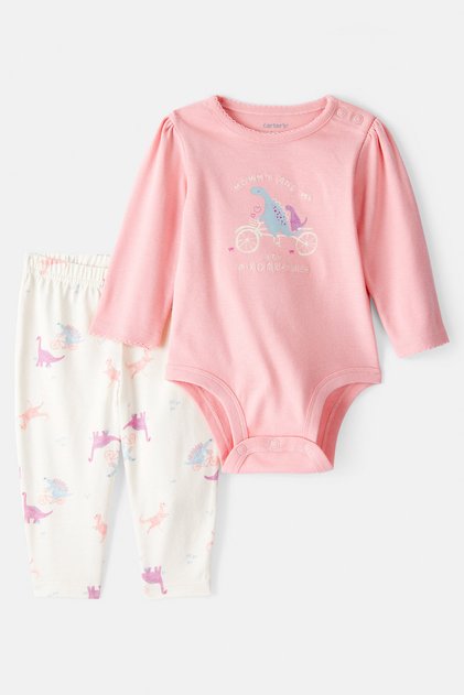Baby Girl Pink Bodysuit Pants