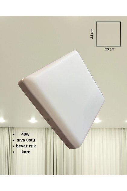 Sıva Üstü Kare Led Armatür 40 Watt Beyaz Işık