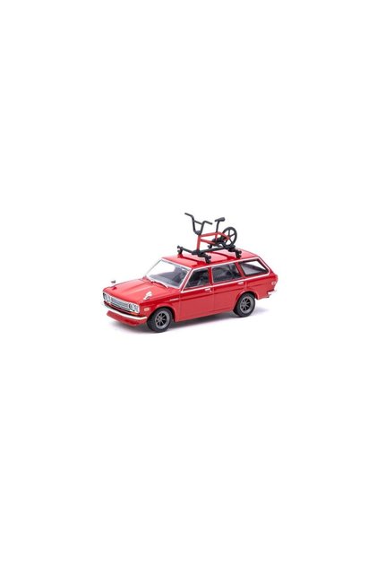 Datsun Bluebird 510 комби модел автомобил, червен, 1:64