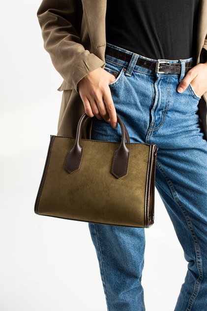 Cellina Model Suede Women's Hand and Shoulder Bag