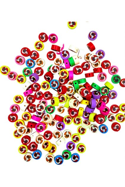 50 Pieces of Turkish Flag and Atatürk Figured Fimo Beads