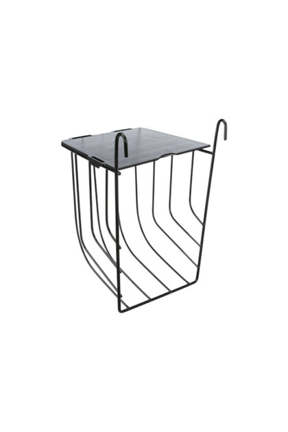 Hrănitoare metalică pentru rozătoare cu capac, 13x18x12 cm, neagră