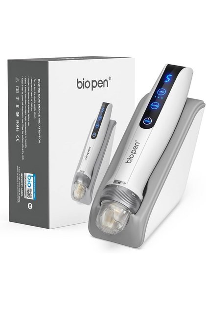 Bio Pen Q2 – 3-в-1 мезопен козметичен апарат с LED и EMS, микронидлинг за лице и скалп