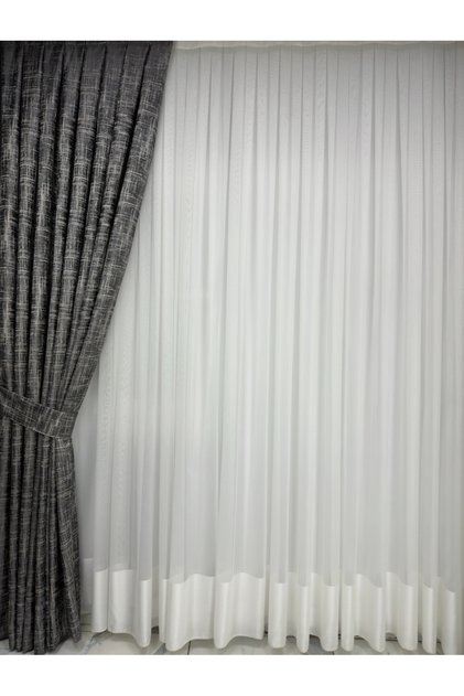 Skirt Patterned Plain Tulle Curtain 1/2.5 Medium Pleat
