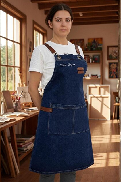Incense　Tony Cox　トニー・コックス　限定500部 Monki Haus Kişiye Özel Isim Nakışlı Önlük Denim Kot Mutfak Kafe