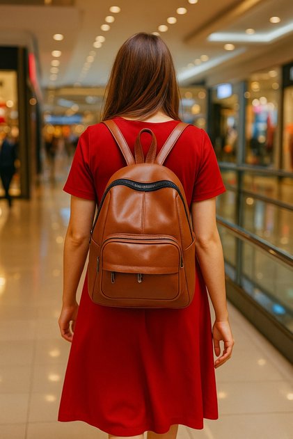 Donna Backpack-Washed Faux Leather