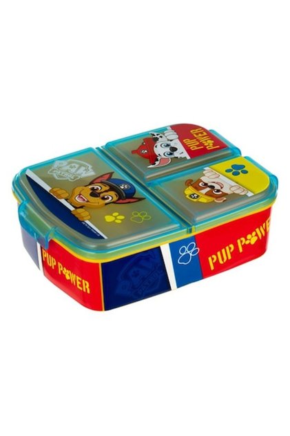 Cutie de prânz cu 3 compartimente, albastră, roșie, galben, Patrula Cățelușilor, 790 ml, Kira