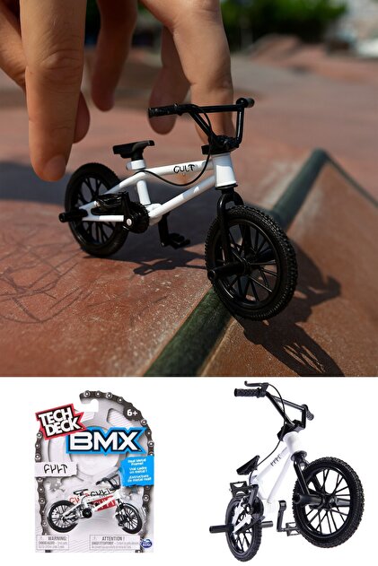 TOYFEST Tech Deck BMX Bisikleti Cult Beyaz Gerçek Metal Çerçeve