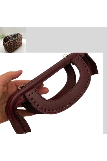 25 cm Faux Leather Burgundy Color Hidden Bag Scholarship New Model