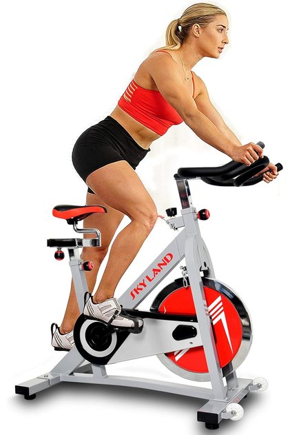 Semi Commercial Spin Bike EM-1552, 18KG Flywheel, Adjustable Resistance, Cardio Cycle