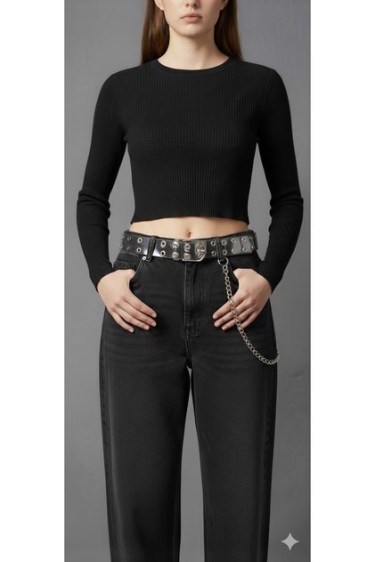 Y2K Unisex Young Belt Punk Rock Rivet Buckle Belt