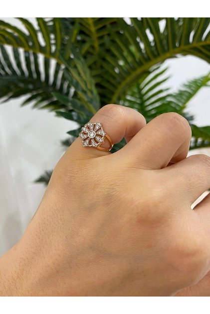 Kadın Gümüş Zirkon Taşlı Serçe Parmak Yüzüğü 5806