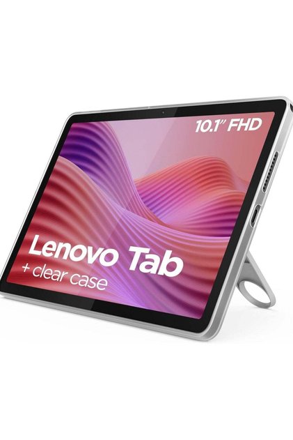 تابلت 10.1 بوصة، ذاكرة وصول عشوائي 4 جيجابايت، وذاكرة تخزين داخلية 128 جيجابايت مع جراب شفاف، يدعم تقنية الجيل الرابع، لونا جراي - إصدار الشرق الأوسط