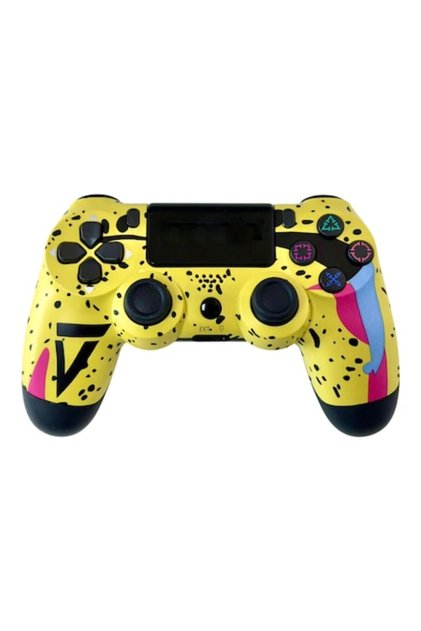 Controler wireless Doubleshock pentru PS4 (Graffiti galben)